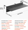 A diagram of a foldable balcony table with dimensions and specifications. Voir les images du produit
