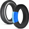 Two black headphone ear pads are shown against a white background. One ear pad is shown in profile, revealing its layered construction with blue material inside. The other ear pad is shown from the side, with a textured surface. Náhled obrázku produktu