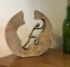 Skulptur Push and Work 29 x 28 cm Black Gold Mangoholz Alu Produktbild-Vorschau 17