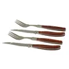 Solex BBQ Steakbesteckset mit Echtholzgriff aus Pakkaholz Produktbild-Vorschau 2