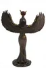 A bronze statue of the Egyptian goddess Isis with outstretched wings, standing on a base. Produktbild-Vorschau