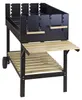 Grill Grillwagen Grillen Camping Standgrill Holzkohlegrill Gartengrill Barbecue Almeria Fahrbar Schwarz Holzkohle Riesen-grill Roste 4031765175340 17534 B000T4YUZ8 Produktbild-Vorschau