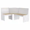 Eckbank REINE 151 cm Honigbraun und Weiß Massivholz Kiefer Produktbild-Vorschau 1