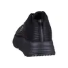 A black Skechers work shoe shown from the back-side angle. Produktbild-Vorschau