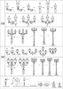 Diagrams showing the assembly and different models of outdoor lamps. Produktbild-Vorschau
