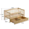 FCH Kinderbett mit Schubladen 70x140cm, Hausbett mit Produktbild-Vorschau 7