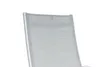 A close-up view of the top section of a light gray outdoor chair with a white frame. Produktbild-Vorschau