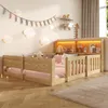 Flieks Kinderbett 140x200cm mit Led, Bodenbett Holzbett mit Produktbild-Vorschau 2