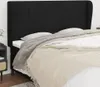 The Living Store Kopfteil mit Ohren Schwarz 203x23x118/128 Produktbild-Vorschau 2