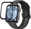 A screen protector is placed over a smartwatch. Voir les images du produit