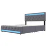 Boxspringbed 180x200 cm met USB-oplaadpoort, bed met Productafbeelding-voorbeeld 15
