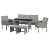 SVITA DENVER Meuble de jardin en poly rotin Ensemble de Voir les images du produit 1