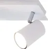 A close-up shot of a white ceiling spotlight with a silver joint, against a white background. Produktbild-Vorschau
