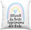 Trendation - Beste Tagesmama der Erde Geschenk Deko-Kissen Produktbild-Vorschau 1