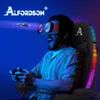 A man playing a VR game while sitting in a gaming chair with RGB lighting. Podgląd zdjęcia produktu