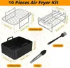 10pcs Silikon Air Fryer Korb für Ninja AF300UK/AF400UK, Produktbild-Vorschau 2