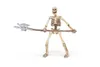 A toy skeleton holding a weapon, isolated on a white background. Náhľad obrázku produktu