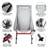 (Grau) Outdoor-Campingstuhl mit hoher Rückenlehne Produktbild-Vorschau 3