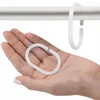 Sepio Duschvorhangringe 12 Stück, 5,8 x 3,9 cm, Weiß Produktbild-Vorschau 8