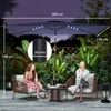 Outsunny Sonnenschirm LED Solar ca. 300 x 200cm knickbar Produktbild-Vorschau 3