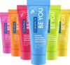 A group of colorful toothpaste tubes arranged in a row. Náhled obrázku produktu