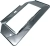 A metal drip tray frame for a coffee machine, shown from a diagonal angle against a white background. Produktbild-Vorschau
