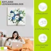 ARTland Leinwandbild Weiß-Blaue Symphonie Größe: 30x30 cm Produktbild-Vorschau 2