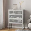Büroschrank 'Sund' mit 3 Schubladen 105x80x40 cm Grau Produktbild-Vorschau 1