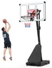 COSTWAY Basketballkorb Outdoor mit Verstellgriff, 150-305 Produktbild-Vorschau 1