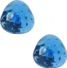 Ohrstecker Ohrring 14mm Dreieck blau-transparent gehämmert Produktbild-Vorschau 4