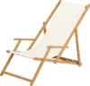 Liegestuhl Gartenliege weiß Sonnenliege Strandliege Holz Produktbild-Vorschau 1
