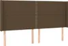 vidaXL Kopfteil mit Ohren Dunkelbraun 183x16x118/128 cm Produktbild-Vorschau 1