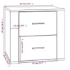 vidaXL Table de nuit blanc brillant 50x39x47 cm Voir les images du produit 7