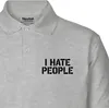 Huuraa Damen Polo Shirt I HATE PEOPLE M Sport Grey Bio Produktbild-Vorschau 2