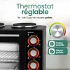 Emerio mini-four – 2 plaques de cuisson – 90–230°C – Voir les images du produit 2