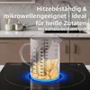 Messbecher Set Glas 500ml/1000ml hitzebeständig Messkanne Produktbild-Vorschau 3