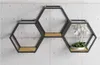 Nástenná polica HEXAGON čierna LOFT Náhľad obrázku produktu 2