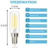 ZMH E14 LED Kaltweiß Glühbirnen Vintage - T25 LED Produktbild-Vorschau 2