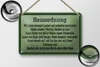 Blechschild Spruch 18x12cm Hausordnung wir lieben einander Produktbild-Vorschau 2