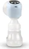 A close-up studio shot of a white and blue electric breast pump with a clear bottle attached, set against a white background. Podgląd zdjęcia produktu