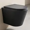 doporro WC Suspendu Gris Noir Mat Cuvette Céramique Voir les images du produit 1