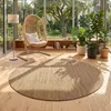 Teppium Tapis Rond Extérieur 200 cm Marron Uni Résistant UV Voir les images du produit 1