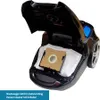 A vacuum cleaner bag is shown inside an open vacuum cleaner. Produktbild-Vorschau