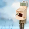 Relaxdays Halbhöhle Nistkasten, Vogelkasten zum Aufhängen, Produktbild-Vorschau 2