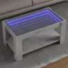 vidaXL LED-Couchtisch Betongrau 93x53x45 cm Holzwerkstoff Produktbild-Vorschau 2