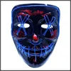 LED Maske Halloween für Erwachsene Purge-Style leuchtende Produktbild-Vorschau 4