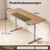 COSTWAY Elektrischer höhenverstellbarer Schreibtisch, 140 x Produktbild-Vorschau 3