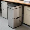 72L grau Automatischer Mülleimer,mit 3 + 1 Produktbild-Vorschau 3