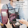 A person is holding a phone case with cards inserted, while another person is using a payment terminal. Produktbild-Vorschau