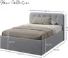Home Collective Polsterbett 140x200 cm Doppelbett Bett mit Produktbild-Vorschau 2